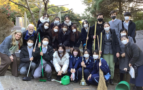 Annual Cemetery Visit in Collaboration with Futaba School